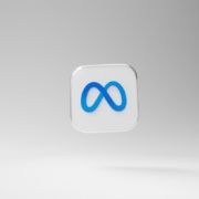 Meta app icon in 3D. More 3D app icons like these are coming soon. You can find my 3D work in the collection called "3D Design".