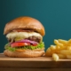 Photo of burger beside fires