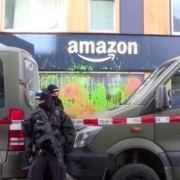 Amazon Davos protest Greenpeace