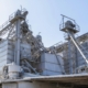 Industrial structures at a cement factory