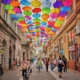Umbrella Street in Romania