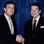 Donald Trump with Ronald Reagan. (https://twitter.com/realdonaldtrump)