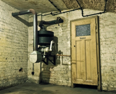 Black and gray metal machine inside a room
