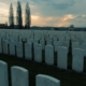 Gravestones on military cemetery