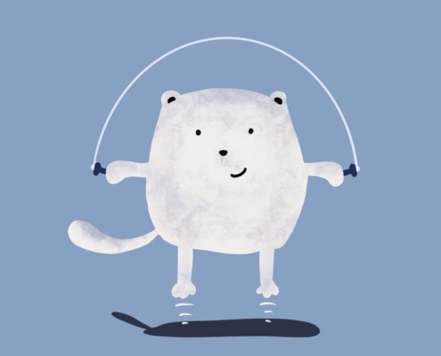 cat, rope, skipping, jumping, animal, cute, active, nature, pet, sport, shadow, fitness, wellness, playful, happy