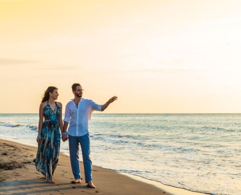 beach, couple, love, sunset, sea, coast, seashore, marriage, together, romance, romantic, relationship, man, woman, happy, nature, vacation, holiday, leisure, ocean, dusk