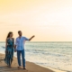 beach, couple, love, sunset, sea, coast, seashore, marriage, together, romance, romantic, relationship, man, woman, happy, nature, vacation, holiday, leisure, ocean, dusk