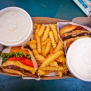 Top view photo of food