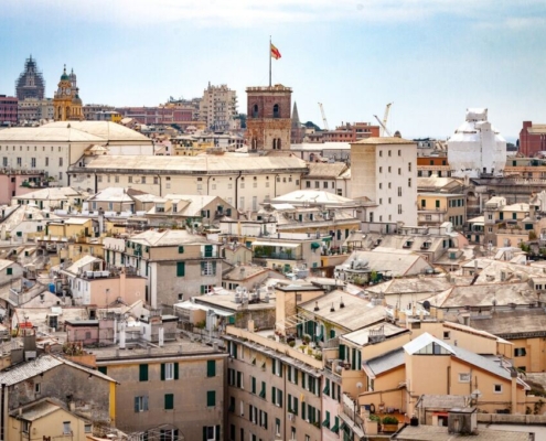 genoa, italy, tourism, city, liguria, travel, architecture, holiday, church, tower, rooftops, building, religion, cathedral, palace, brown city, brown travel, brown building, brown church, genoa, genoa, genoa, genoa, genoa, palace