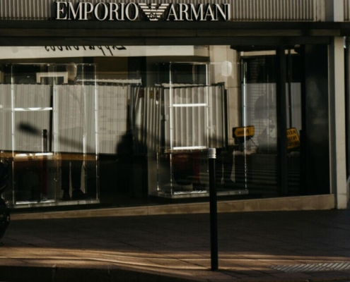 Sign on store facade