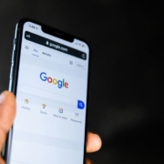 Google search home page on a mobile phone