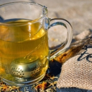 tea, tea infuser, tea cup, cup, glass, infuser, drink, hot drink, beverage, mug
