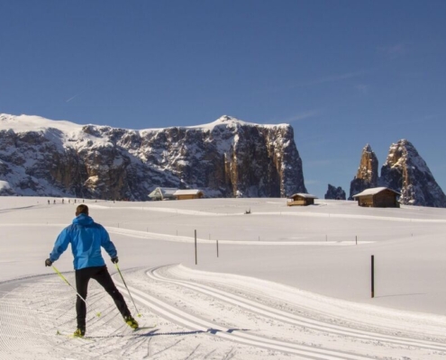 cross-country skiing, skatin, seiser alm, snow, winter, nature, mountain, learn, santner peak, blue, dolomites, south-tirol, winter sports, cross-country ski run, cross-country skiing, cross-country skiing, cross-country skiing, cross-country skiing, cross-country skiing