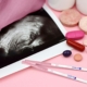 Pregnancy test with ultrasound and supplements