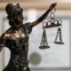 Themis figurine at lawyers office