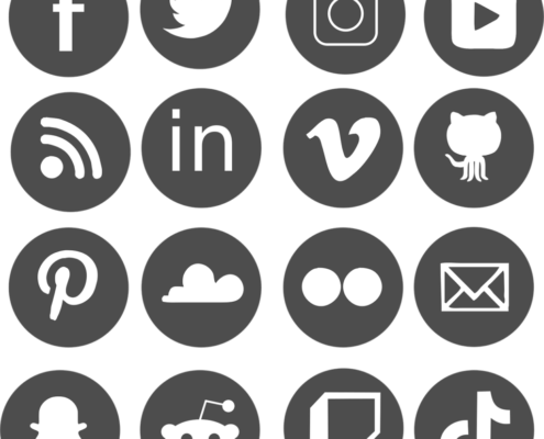 social media, icon set, facebook, twitter, instagram, youtube, rss, linkedin, vimeo, github, pinterest, cloud, flickr, email, snapchat, reddit, twitch, tiktok, black, white, youtube, linkedin, linkedin, github, github, github, github, github, tiktok