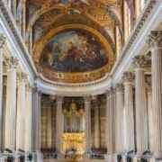 versailles, chapel, castle chapel, palace of versailles, sightseeing, architecture, ceiling painting, columns, church, historical, paris, france