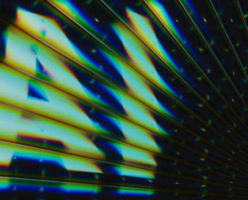 AI letters behind the glass