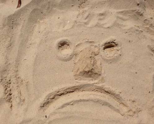 face, nature, sad, bad mood, beach, smiley, emoticon, sand