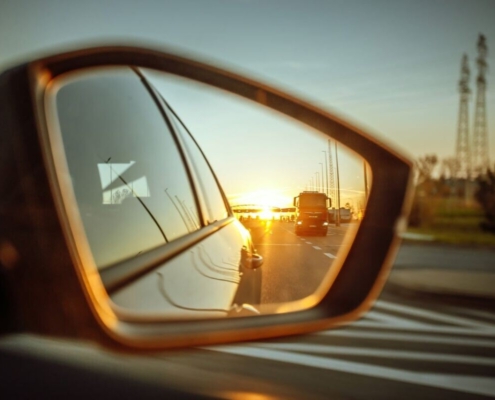 car, travel, transport, the vehicle, the sun, mirror, nature, sun, sky, twilight, poland, west, route, way, the rays, auto, view, highway, tourism, car wallpapers, expedition, horizontal, traffic, on the way, reflection