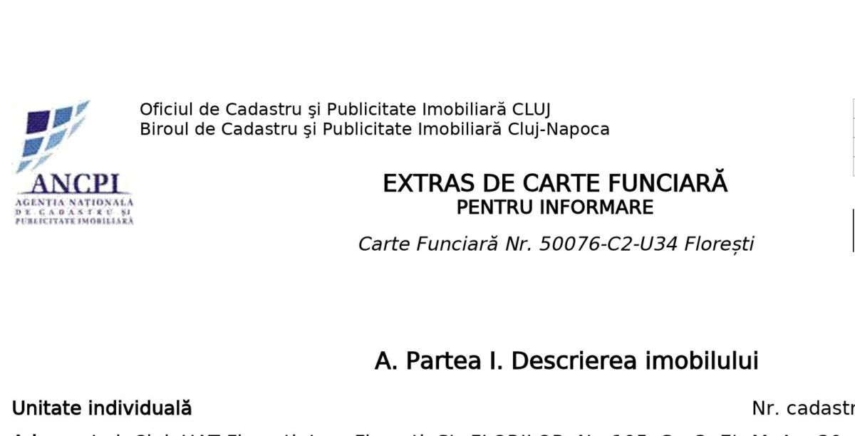 extras carte funciara cadastru CF