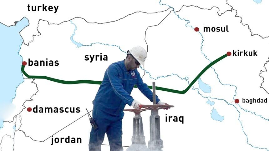 irak-siria-conducta conducta, petrol , Siria, Irak, Mediterana, țiței