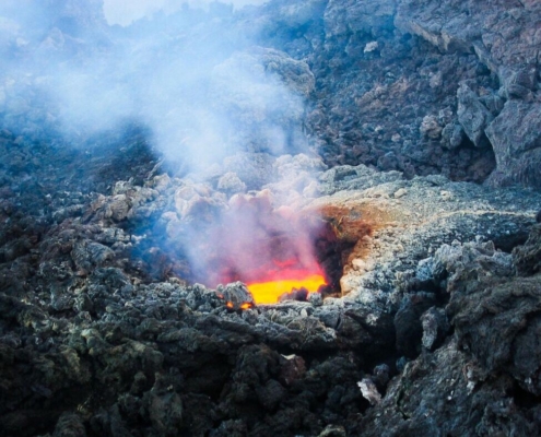 volcano, etna, nature, italy, sicily, etna volcano, mountain, sulfur, lava, cold lavas, roche, smoke, hole