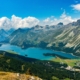 lake sils, alps, mountains, lake, silsersee, engadin, graubünden, switzerland, landscape